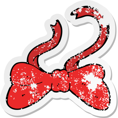 Bir insan tarafından çizilmiş bir çizgi filmin gerilmiş etiketi.