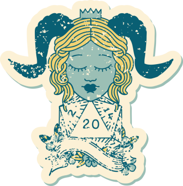 Retro Dövme Biçimi Bir insan tarafından çizilmiş doğal yirmi zar atışıyla düzenleme