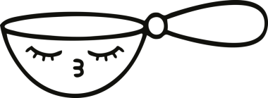 Bir insan tarafından çizilmiş bir kaşık çizimi.