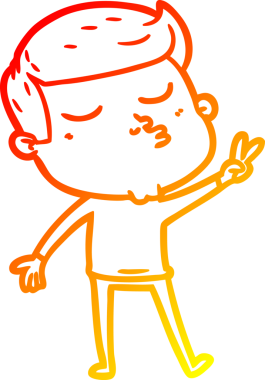 Bir insan tarafından çizilen çizgi film modelinin sıcak çizgi çizimi.