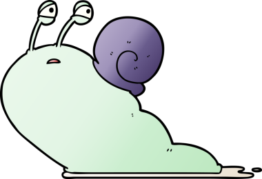 Bir insan tarafından çizilmiş karikatür sümüklüböceği