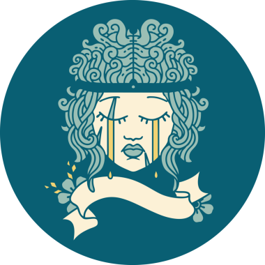 Retro Dövme Tarzı İnsan Barbar Karakteri