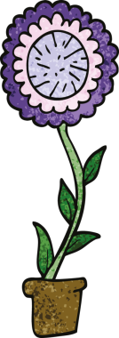 Bir insan tarafından çizilmiş karalama saksısı.