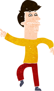 Bir insan tarafından çizilmiş endişeli bir çizgi film.