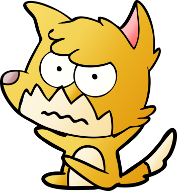 Bir insan tarafından çizilmiş bir tilki.