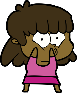 Bir insan tarafından çizilmiş ıslık çalan kız.