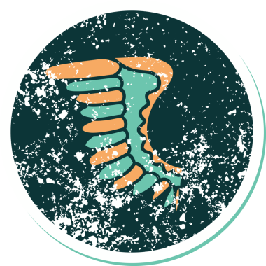 Bir insan tarafından çizilmiş geleneksel bir kanat dövmesi.