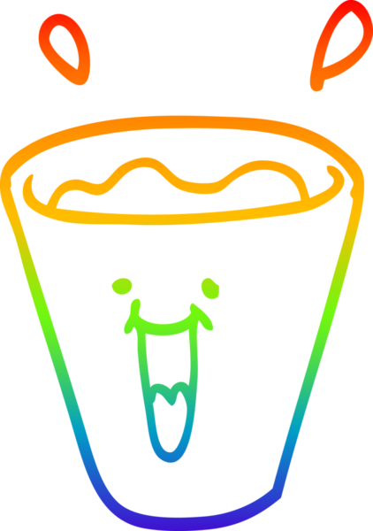 gökkuşağı gradyan çizgi çizimi bir insan tarafından çizilmiş mutlu içecekler