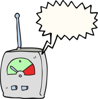 Bir insan tarafından çizilmiş serbest konuşma balonu karikatür bilim ekipmanı