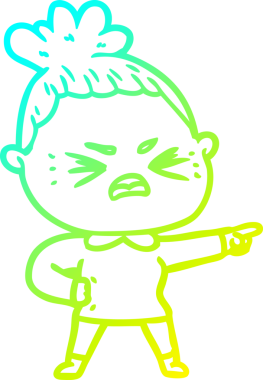 Bir insan tarafından çizilmiş kızgın bir karikatür çizimi.