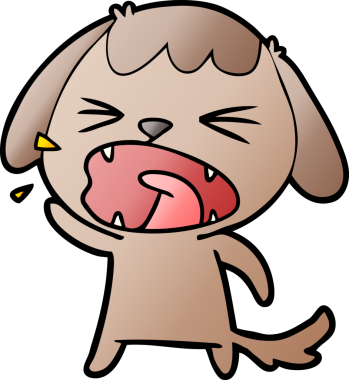 Bir insan tarafından çizilmiş şirin bir köpek havlaması.