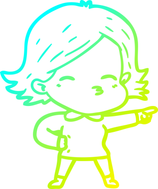 Bir insan tarafından çizilmiş bir karikatür kadın çizimi.