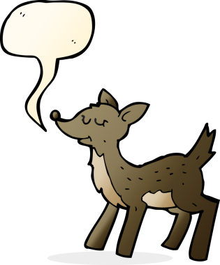 Bir insan tarafından çizilmiş tatlı bir karikatür geyiği.