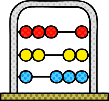 Bir insan tarafından çizilmiş matematik abaküsünün çizgi romanı.
