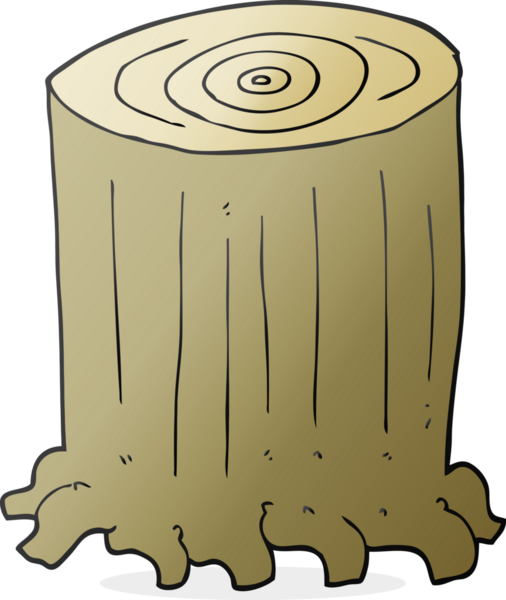 Bir insan tarafından çizilmiş serbest çizim ağaç kütüğü