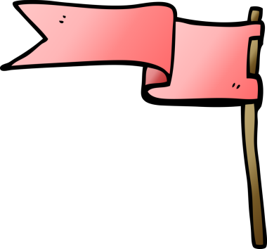 Bir insan tarafından çizilmiş karalama bayrağı.