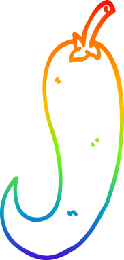 Bir insan tarafından çizilmiş kırmızı kırmızı kırmızı acı biber çizgi çizimi