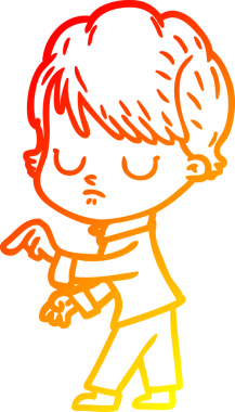 Bir insan tarafından çizilmiş bir karikatür kadın çizimi