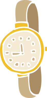 Bir insan tarafından çizilmiş karalama kol saati.