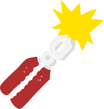 Bir insan tarafından çizilmiş pense düz renk çizimi