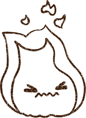 Alev Karakteri Bir insan tarafından çizilmiş