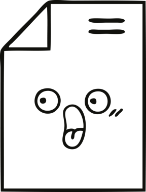 Bir insan tarafından çizilmiş bir kağıt parçasının çizgi çizimi