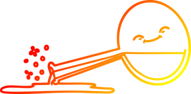 Bir insan tarafından çizilen karikatür çizimi kimyasallar döküldü.