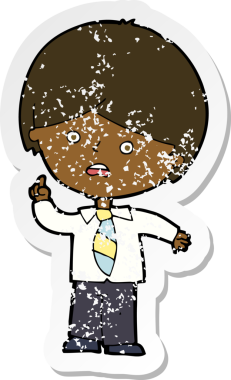 Bir karikatürdeki kederli çocuk, bir insan tarafından çizilmiş el kaldırıyor.