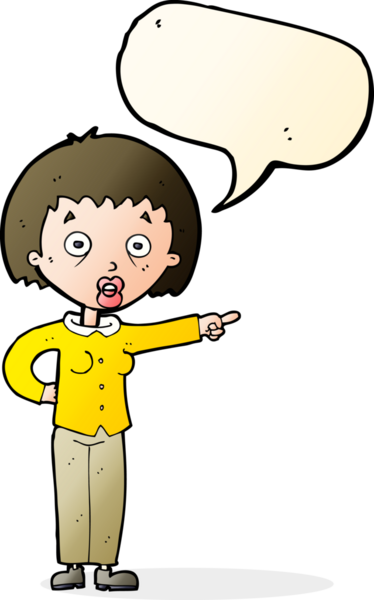 Bir insan tarafından çizilmiş konuşma balonuyla şok olmuş bir karikatür.