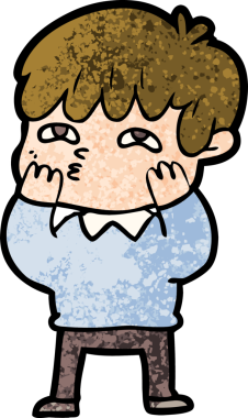 Bir insan tarafından çizilmiş garip bir adam.