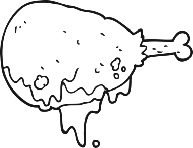 Bir insan tarafından çizilmiş siyah beyaz karikatür.