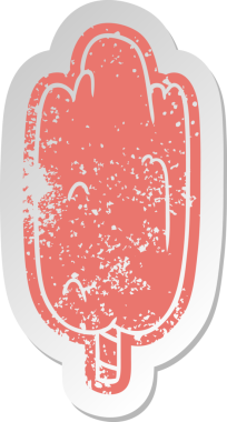 Üzüntülü eski çizgi film etiketi Bir insan tarafından çizilmiş tek yeşil ağaç