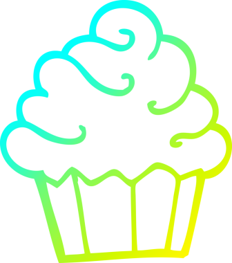 Soğuk gradyan çizgisi bir insan tarafından çizilmiş bir kek.