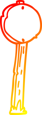 Bir insan tarafından çizilmiş bir çizgi tabelanın sıcak gradyan çizimi