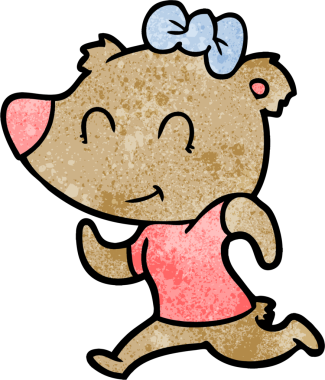 Bir insan tarafından çizilen dişi ayı.