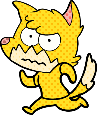 Bir insan tarafından çizilmiş bir tilki.