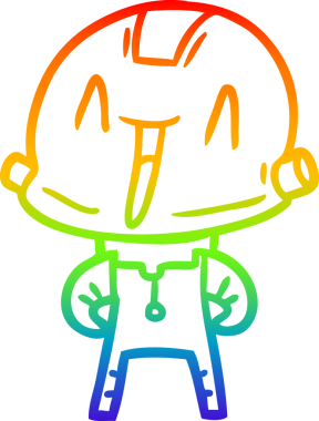 gökkuşağı gradyan çizgisi bir insan tarafından çizilmiş robot çizgi