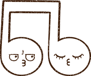 Bir insan tarafından çizilmiş müzikal Notalar Kömür Çizimi