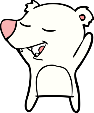 Bir insan tarafından çizilmiş kutup ayısı karikatürü