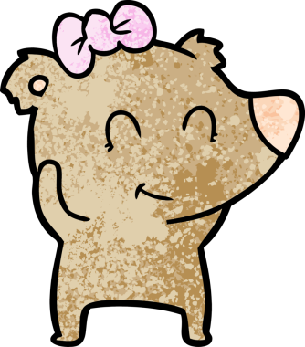 Bir insan tarafından çizilmiş bir çizgi film karakteri.