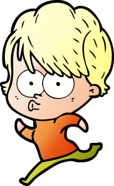 Bir insan tarafından çizilmiş karikatür kadın.