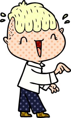 Bir insan tarafından çizilmiş mutlu çocuk.