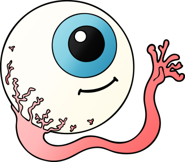 Bir insan tarafından çizilmiş çizgi film gözü.