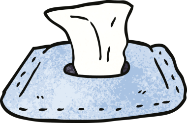 Bir insan tarafından çizilmiş tuvalet kağıdı karalaması.