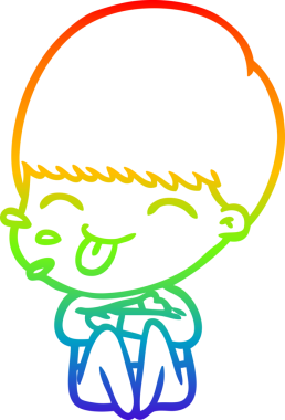 Gökkuşağı gradyan çizimi bir insan tarafından çizilmiş kaba bir adamın çizimi