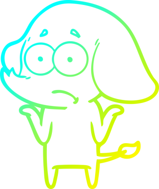 Bir insan tarafından çizilmiş belirsiz bir filin soğuk eğik çizgisi.