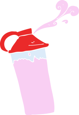 Protein karışımının bir insan tarafından çizilmiş düz renk çizimi