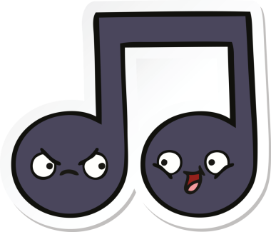 Bir insan tarafından çizilmiş şirin bir karikatür notasının çıkartması.