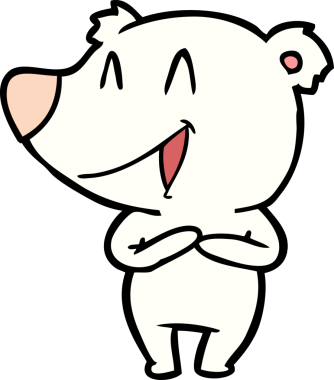 Bir insan tarafından çizilmiş kutup ayısı karikatürü