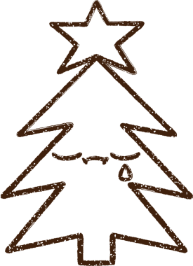 Bir insan tarafından çizilmiş Noel Ağacı Kömürü